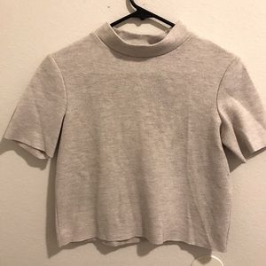 Zara Tan Turtleneck T-shirt